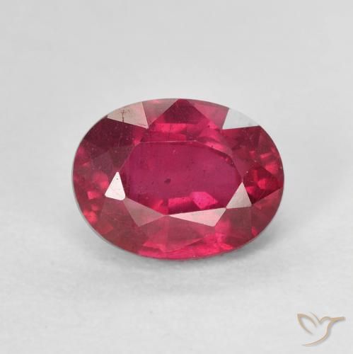 2.24ct Natural Deep Reddish Pink Ruby, Oval, VS
