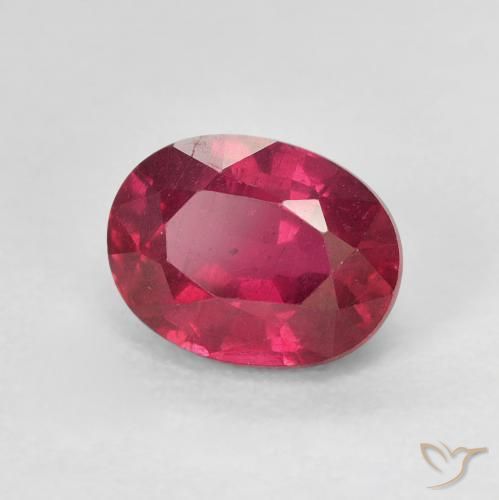 2.24 ct Red Ruby Stone, Natural Ruby in Oval Facet Shape for Sale
