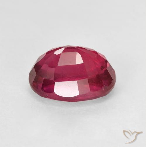 Ruby Gemstone in 8 x 6 mm (calibrated) Size for Sale, Ruby Stone in Deep Reddish Pink Color