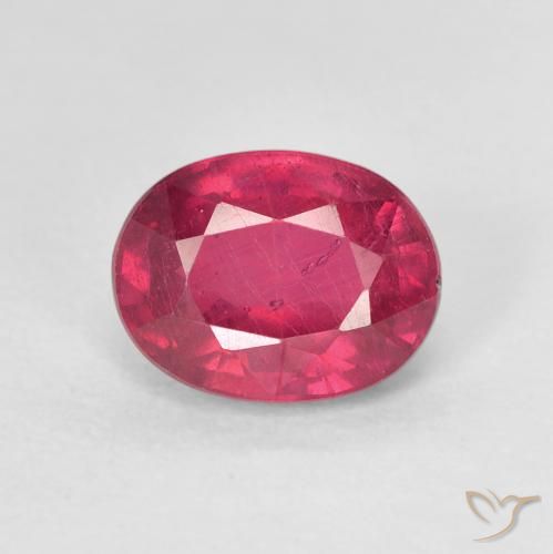 1.95ct Natural Pinkish Red Ruby, Oval, VS