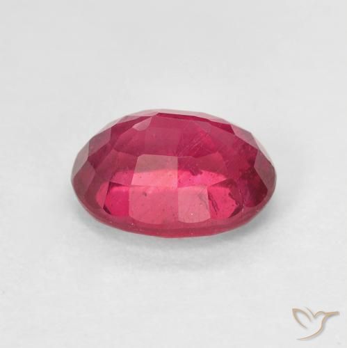 Ruby Gemstone in 8 x 6 mm (calibrated) Size for Sale, Ruby Stone in Pinkish Red Color