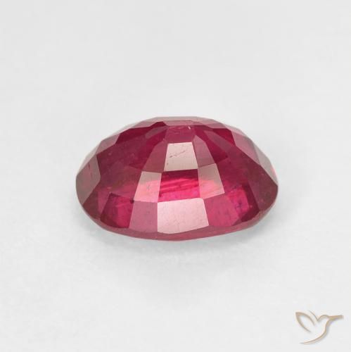 Ruby Gemstone in 8 x 6 mm (calibrated) Size for Sale, Ruby Stone in Jam Red Color