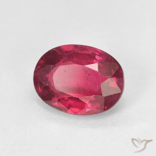 1.68 ct Red Ruby Stone, Natural Ruby in Oval Facet Shape for Sale