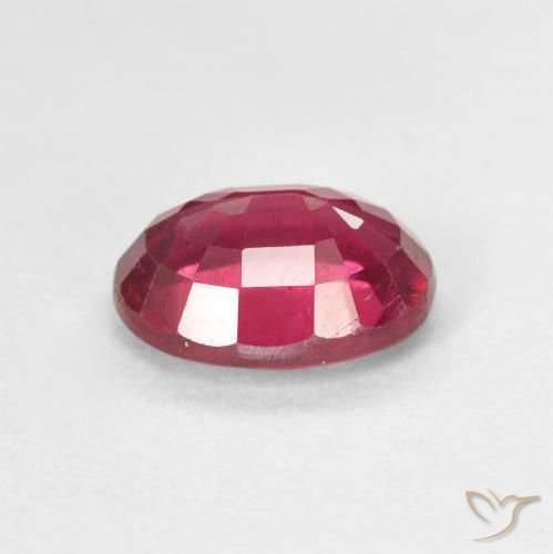 Ruby Gemstone in 8 x 6 mm (calibrated) Size for Sale, Ruby Stone in Jam Red Color