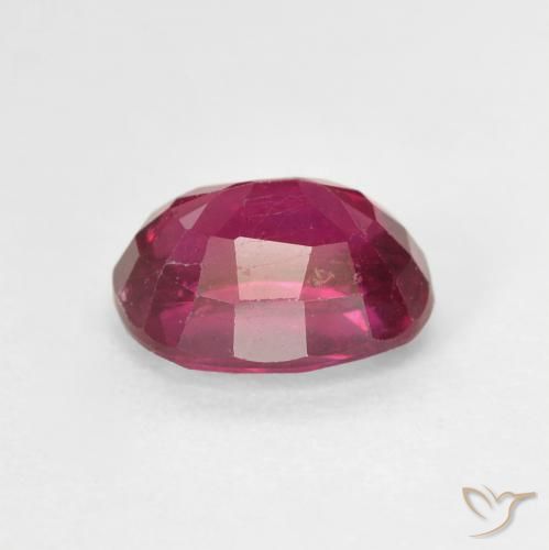 Ruby Gemstone in 8 x 6 mm (calibrated) Size for Sale, Ruby Stone in Jam Red Color