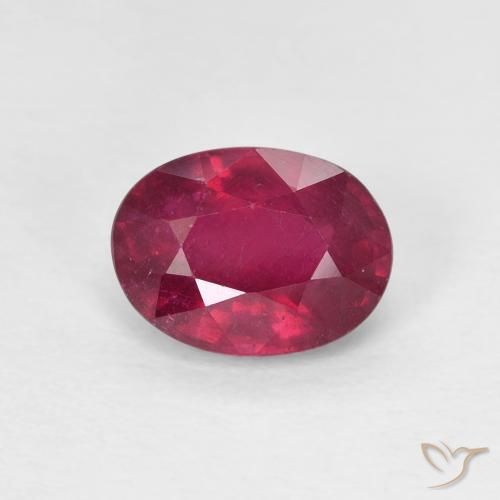 1.85ct Natural Medium Dark-Red Ruby, Oval, VS