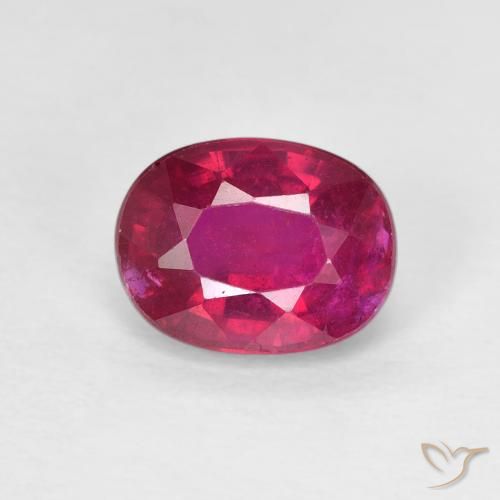 1.90ct Natural Light Red Ruby, Oval, VS