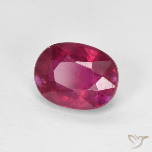 1.90 ct Red Ruby Stone, Natural Ruby in Oval Facet Shape for Sale
