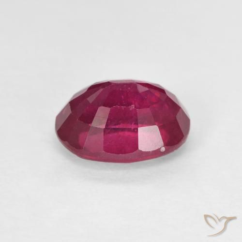 Ruby Gemstone in 8 x 6 mm (calibrated) Size for Sale, Ruby Stone in Light Red Color