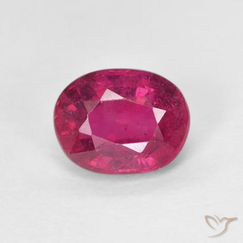 1.88ct Natural Light Red Ruby, Oval, VS