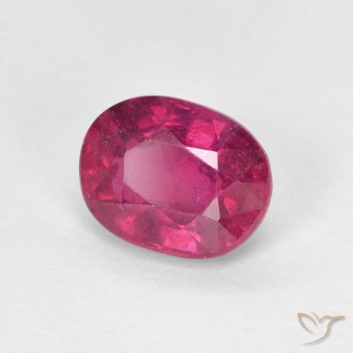 1.88 ct Red Ruby Stone, Natural Ruby in Oval Facet Shape for Sale