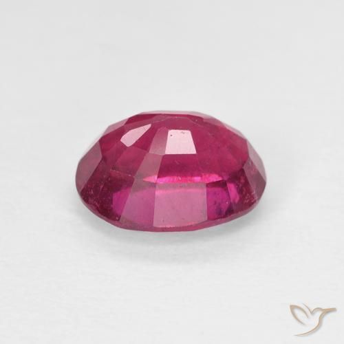 Ruby Gemstone in 8 x 6 mm (calibrated) Size for Sale, Ruby Stone in Light Red Color