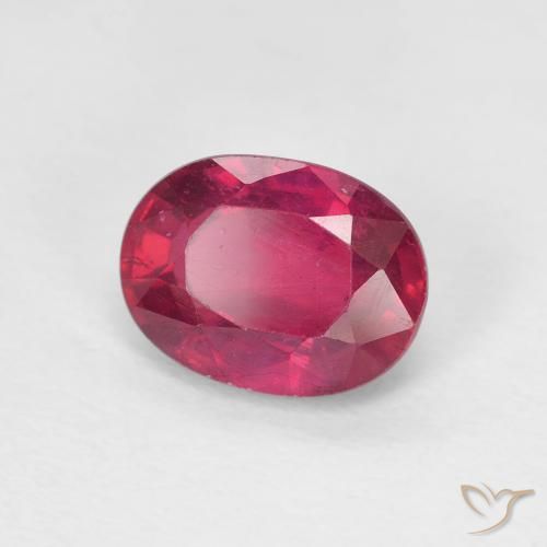 1.78 ct Red Ruby Stone, Natural Ruby in Oval Facet Shape for Sale