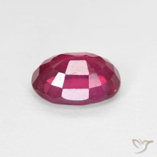 Ruby Gemstone in 8 x 6 mm (calibrated) Size for Sale, Ruby Stone in Pinkish Red Color