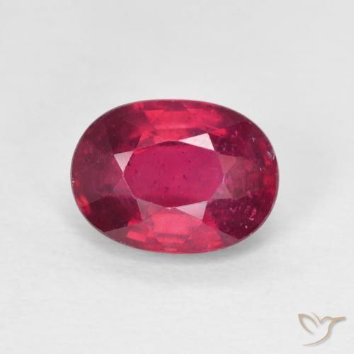1.99ct Natural Medium Dark-Red Ruby, Oval, VS
