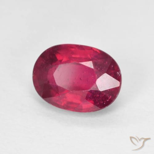 1.99 ct Red Ruby Stone, Natural Ruby in Oval Facet Shape for Sale