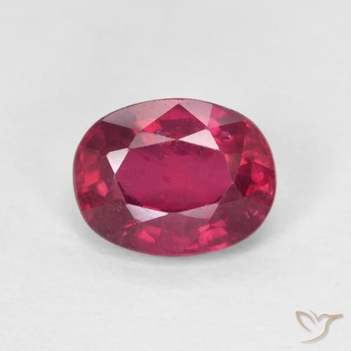 1.89 ct Oval Cut Ruby, 8 x 6.2 mm From Madagascar, Photo A
