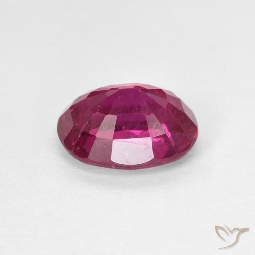Ruby Gemstone in 8 x 6 mm (calibrated) Size for Sale, Ruby Stone in Pinkish Red Color