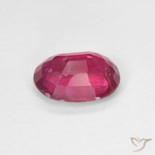 Ruby Gemstone in 8 x 6 mm (calibrated) Size for Sale, Ruby Stone in Deep Reddish Pink Color