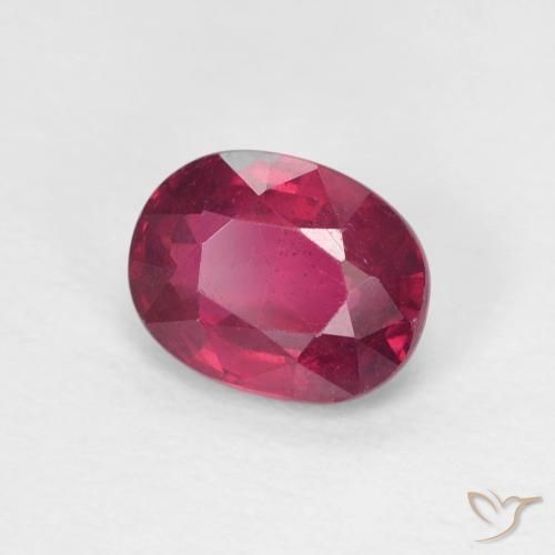 1.78 ct Red Ruby Stone, Natural Ruby in Oval Facet Shape for Sale