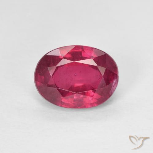 1.89ct Natural Medium Dark-Red Ruby, Oval, VS