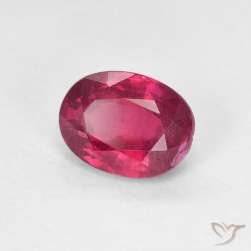 1.89 ct Red Ruby Stone, Natural Ruby in Oval Facet Shape for Sale