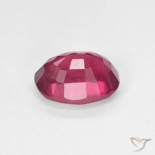 Ruby Gemstone in 8 x 6 mm (calibrated) Size for Sale, Ruby Stone in Medium Dark-Red Color