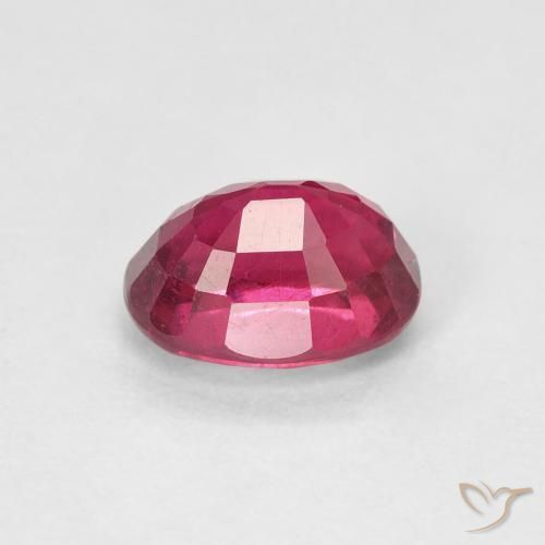 Ruby Gemstone in 7.6 x 5.8 mm Size for Sale, Ruby Stone in Medium Dark-Red Color