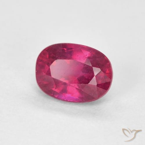 1.29 ct Red Ruby Stone, Natural Ruby in Oval Facet Shape for Sale