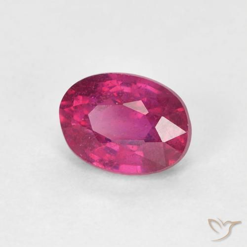 1.24 ct Red Ruby Stone, Natural Ruby in Oval Facet Shape for Sale