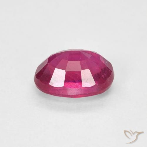 Ruby Gemstone in 7 x 5 mm (calibrated) Size for Sale, Ruby Stone in Light Red Color