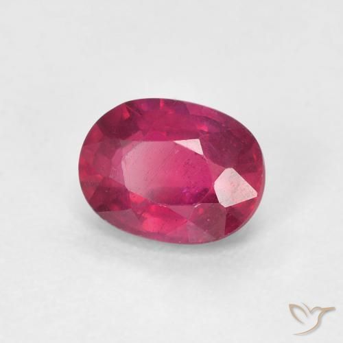 1.14 ct Red Ruby Stone, Natural Ruby in Oval Facet Shape for Sale