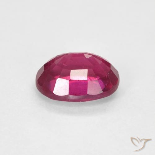Ruby Gemstone in 7 x 5 mm (calibrated) Size for Sale, Ruby Stone in Light Red Color