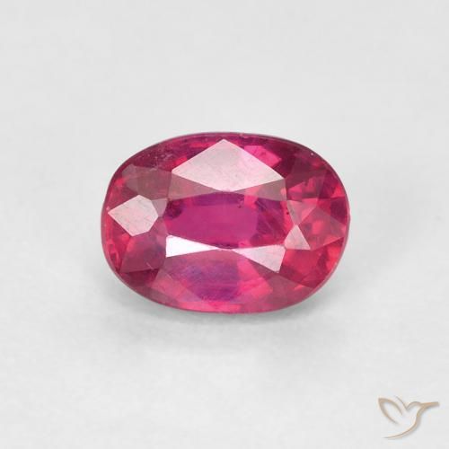 1.18 ct Oval Cut Ruby, 6.8 x 5 mm From Madagascar, Photo A