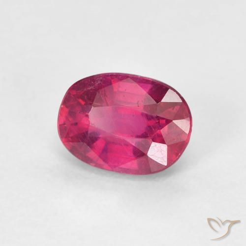 1.18 ct Red Ruby Stone, Natural Ruby in Oval Facet Shape for Sale
