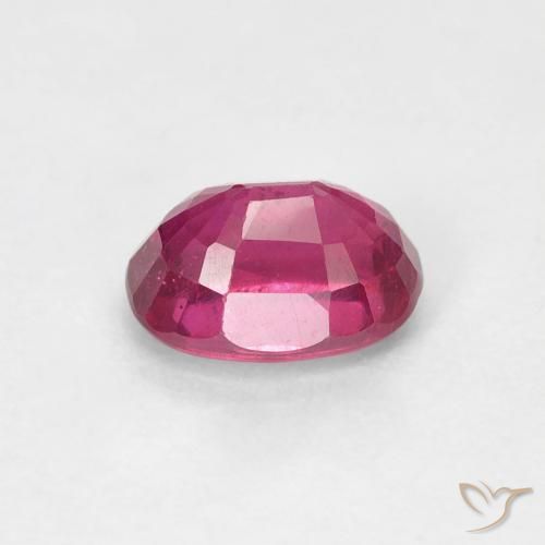Ruby Gemstone in 7 x 5 mm (calibrated) Size for Sale, Ruby Stone in Light Red Color
