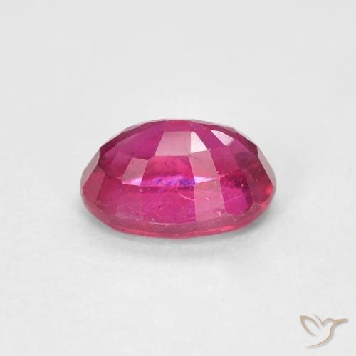 Ruby Gemstone in 7 x 5 mm (calibrated) Size for Sale, Ruby Stone in Light Red Color
