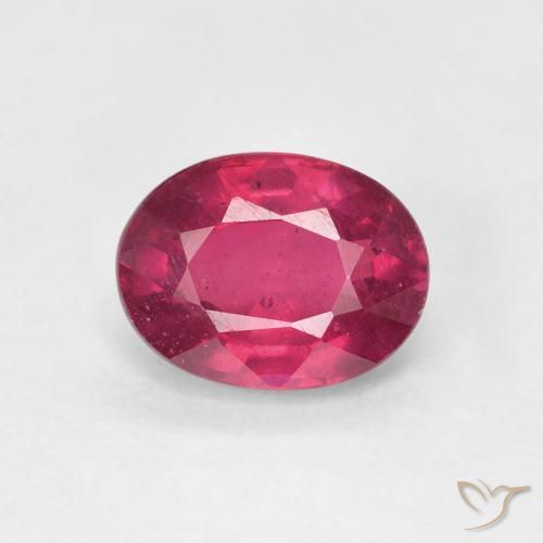1.88ct Natural Light Red Ruby, Oval, VS