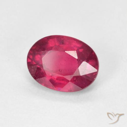 1.88 ct Red Ruby Stone, Natural Ruby in Oval Facet Shape for Sale