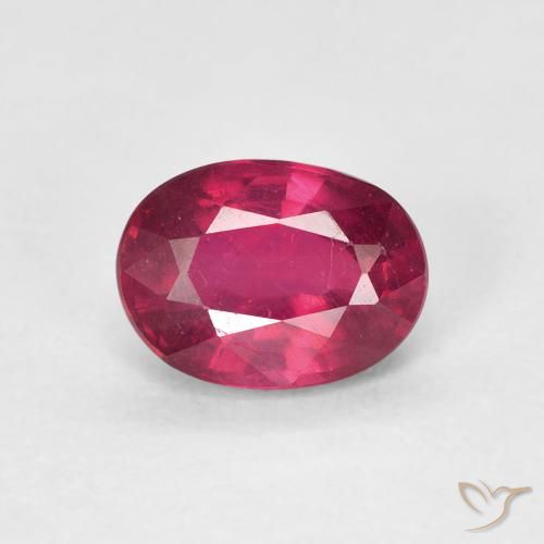 1.76ct Natural Light Red Ruby, Oval, VS