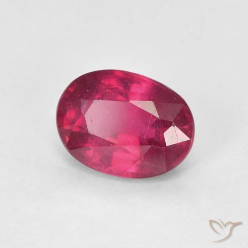 1.76 ct Red Ruby Stone, Natural Ruby in Oval Facet Shape for Sale
