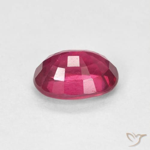Ruby Gemstone in 8 x 6 mm (calibrated) Size for Sale, Ruby Stone in Light Red Color