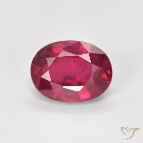 1.89 ct Oval Cut Ruby, 8 x 6 mm From Madagascar, Photo A