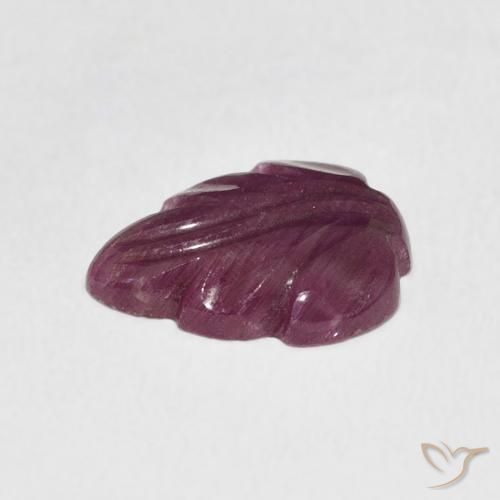 Ruby Gemstone in 12.7 x 9.8 mm Size for Sale, Ruby Stone in Medium Dark-Purple Color