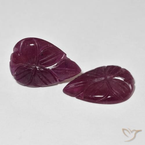 Best Carved Rubies for a pair of Earrings