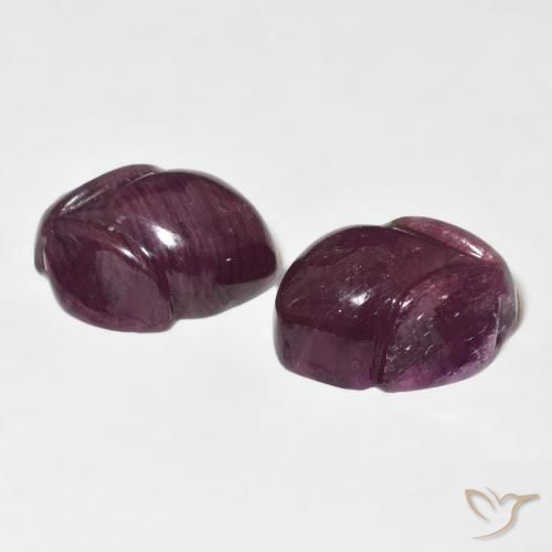 Ruby Gemstones in 15 x 10.8 mm Size for Sale, Ruby Stones in Dark Red Color