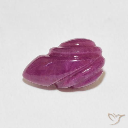 3.16ct Natural Reddish Purple Ruby, Flower Cut, Opaque