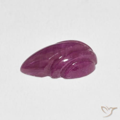 Ruby Gemstone in 12.6 x 7.4 mm Size for Sale, Ruby Stone in Reddish Purple Color