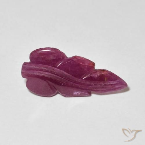 2.26 ct Purple Ruby Stone, Natural Ruby in Carved Leaf Shape for Sale