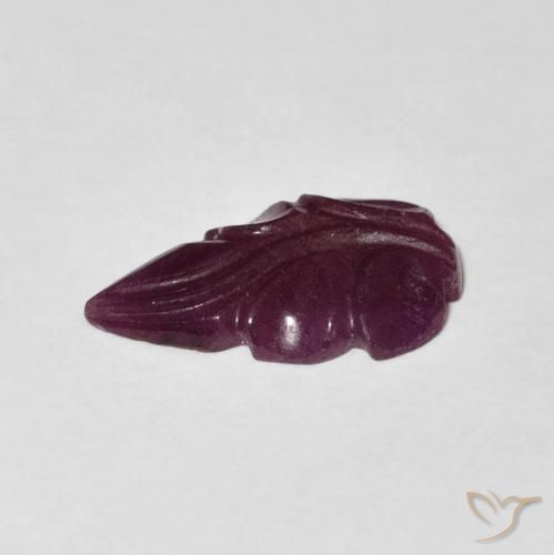 Ruby Gemstone in 14.4 x 8.4 mm Size for Sale, Ruby Stone in Medium Dark-Purple Color
